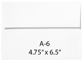 White Mid-Size Envelope, A-6