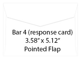 White Notecard Envelope, Bar 4