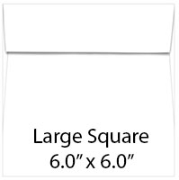 White Large Square Envelope, 6