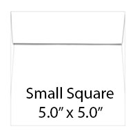 White Small Square Envelope, 5