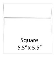 White Square Envelope, 5.5