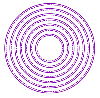 Stitched Circles Set #2<br>Set of 7 Dies