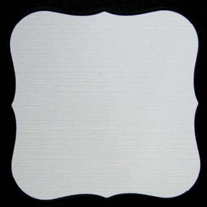White Linen Greeting CARD<br>A-2, Scored