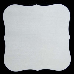 Hopsack White Greeting CARD<br>A-2, Scored