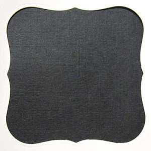 Black Linen Greeting CARD<br>A-2, Scored