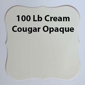 100 Lb CREAM Cougar Opaque<br>Greeting CARD, A2 Scored
