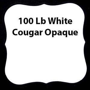 100 Lb WHITE Cougar Opaque<br>Greeting CARD, A2 Scored