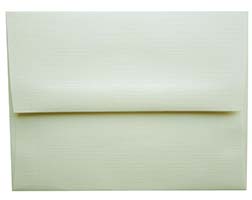 Cream Linen Mid-Size Envelope, A-6
