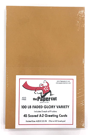 100 Lb Faded Glory <br> A-2 Scored Cards