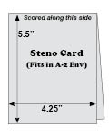 A-2 Steno Card<br>Colored Choices
