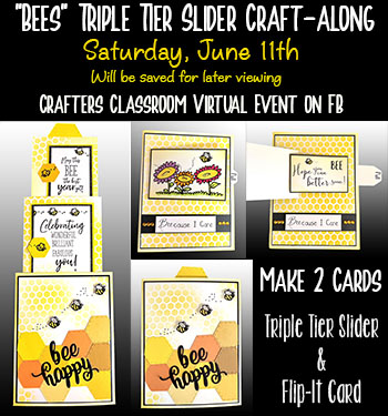 Bees Triple Tier Slider & Flip-It Card<br> Saturday, June 11th (time TBA)<br>Live Virtual Event on C