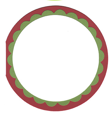 Circle Layered Card Kit - 5 ct<br>Wild Cherry/Gumdrop Green/White