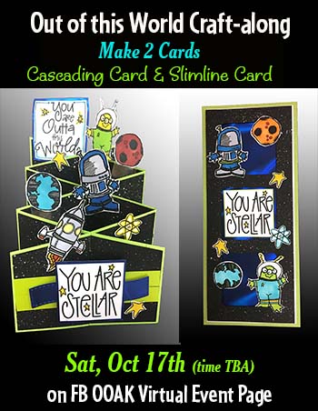 OUT OF THIS WORLD Cascading Craft-along<br>OOAK Event Oct 17th<br>Ready to ship after 10-7