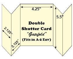 Cream DOUBLE Shutter Card