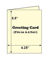 Cream Greeting CARD<br>A-2, Scored