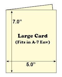 Cream Large Card<br>A-7, Scored