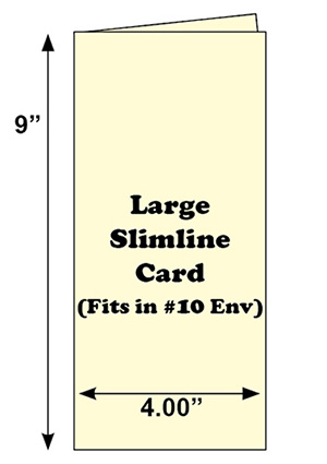 Cream 80 Lb Cougar<br>LARGE Slimline Card