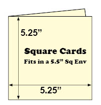 Cream Square Card, 5.25