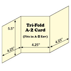 Cream Tri-Fold<br>A-2 Card