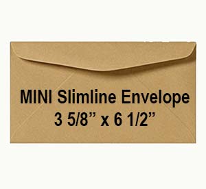 Kraft MINI<br>Slimline Envelopes