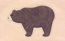 Folk Art Bear <br>Quilt-A-Card