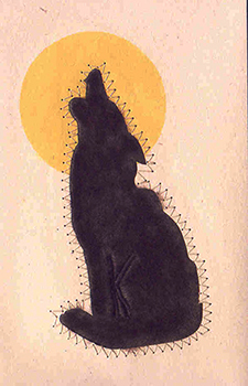 Folk Art Coyote <br>Quilt-A-Card