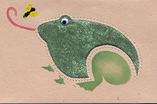 Folk Art Frog <br>Quilt-A-Card
