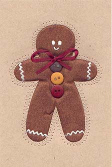 Folk Art Gingerbread Man <br>Quilt-A-Card