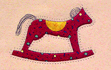 Folk Art Rocking Horse <br>Quilt-A-Card