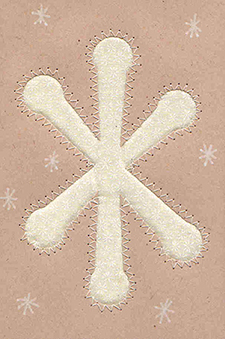 Folk Art Snowflake <br>Quilt-A-Card