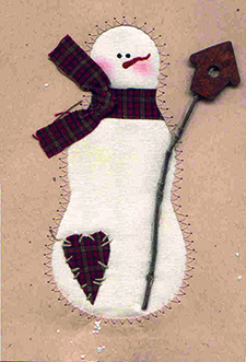 Folk Art Snowman <br>Quilt-A-Card