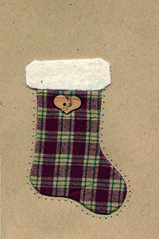Folk Art Stocking <br>Quilt-A-Card