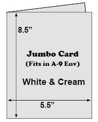 Jumbo Card<br>White & Cream