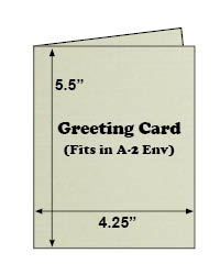 Cream Linen Greeting CARD<br>A-2, Scored