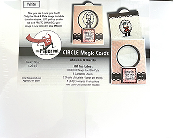White CIRCLE Window Magic Cards, 8 ct Kit