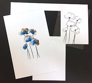 Pre-Print Magic Card Kit<br>Poppies Design