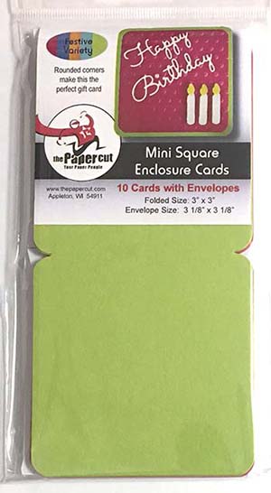 Festive Variety<br>Mini Square Enclosure Cards w/Env