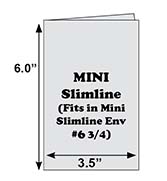 White MINI Slimline <br>Slimline Scored Cards