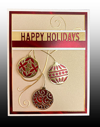 Ornament Flourish <br>Christmas Card Kit<br>Paper Only OR Complete Kit
