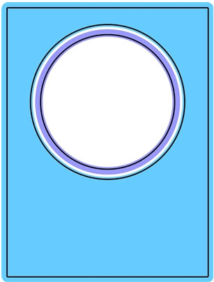 Circle Window Overlay DIE<br>For Peek-A-Boo Tri-fold Card