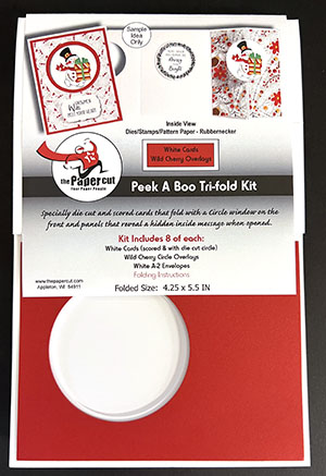 Peek-A-Boo Tri-fold Card Kit, 8 ct <br>Open for color choices