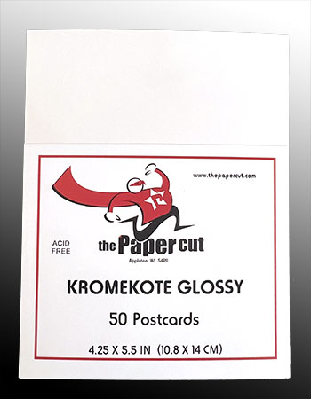 Kromekote White Glossy<br>50 ct Postcards