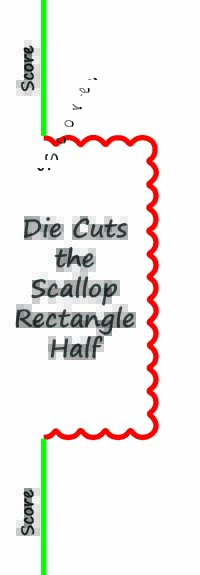 Scallop Rectangle Card Making Die