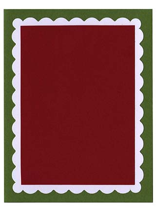 Scallop A-2 Double Layered Card Kit (A) - 5 ct<br>Gumdrop Green/White/Wild Cherry