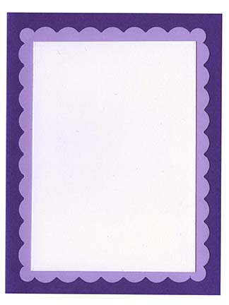 Scallop A-2 Double Layered Card Kit (A) - 5 ct<br>Grape Jelly/Grapesicle/White