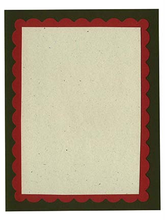 Scallop A-2 Double Layered Card Kit (A) - 5 ct<br>Jellybean Green/Tangy Orange/Milkweed
