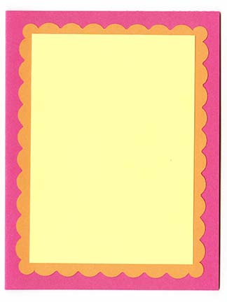 Scallop A-2 Double Layered Card Kit (A) - 5 ct<br>Razzle Berry/Orange Fizz/Banana Split