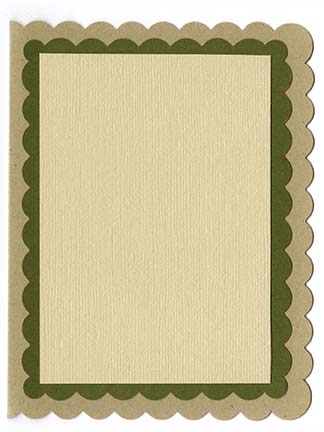 Scallop A-2 Double Layered Card Kit (B) - 5 ct<br>Fossil/Jellybean Green/Hopsack Land
