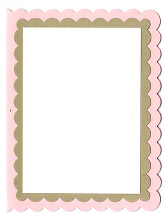 Scallop A-2 Double Layered Card Kit (B) - 5 ct<br>Pink Lemonade/Fossil/White