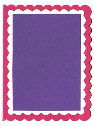Scallop A-2 Double Layered Card Kit (B) - 5 ct<br>Razzle Berry/White/Grape Jelly